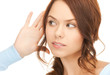 happy woman listening gossip