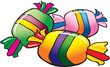 Vector: group of Isolated colorful candies group of Isolated colorful candies
