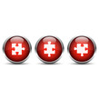 Buttonset Puzzleteile Rot