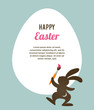 Easter card with bunny