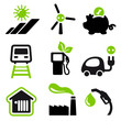 Vektor: Useful icons green energy Useful icons green energy