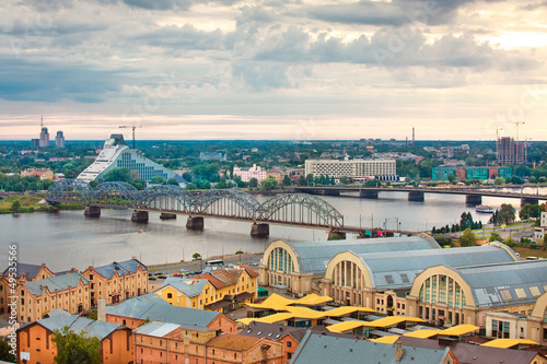 Photo: Riga, Latvia, cityscape from Latvian Academy Riga, Latvia, cityscape from Latvian Academy