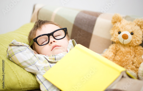 Photo: Cute little boy is sleeping Cute little boy is sleeping