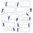 Worker icon with blank text box