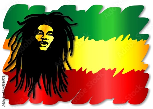 Vector: Reggae Singer on Rasta Colors-Uomo e Colori Rasta-Vector Reggae Singer on Rasta Colors-Uomo e Colori Rasta-Vector