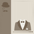 Greeting card for man. Retro vector illustration
