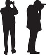 photographer silhouette vector