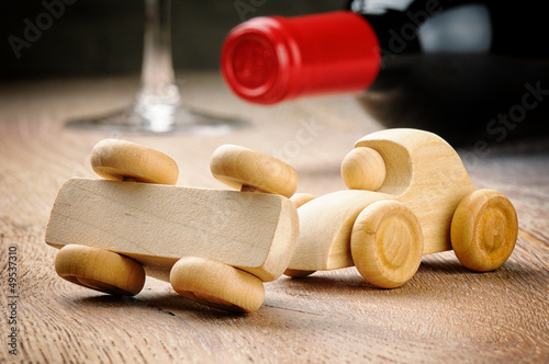 Photo: Anti-drink driving concept Anti-drink driving concept