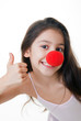 Photo: red nose thumbs up red nose thumbs up
