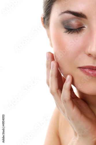 Photo: Closeup portrait of beautiful natural woman Closeup portrait of beautiful natural woman