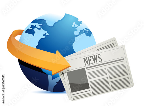 Illustration: globe news around the world globe news around the world
