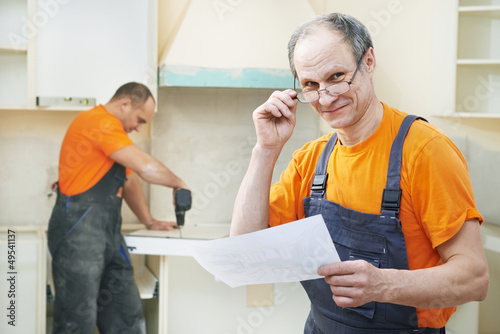 Photo: Portrait of kitchen installation worker Portrait of kitchen installation worker