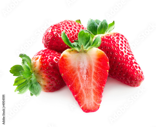 Photo: Strawberry. Strawberries Isolated on a White Background Strawberry. Strawberries Isolated on a White Background