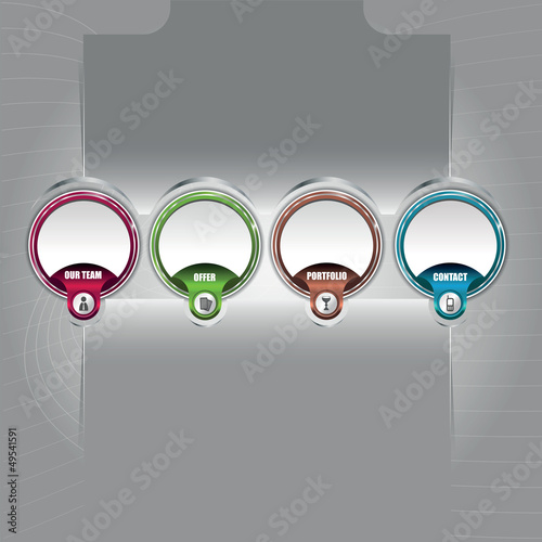Vector: Abstract background with four web bubble Abstract background with four web bubble