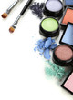 Beautiful bright eye shadows isolated on white