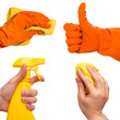 set of hands with kitchen accessories