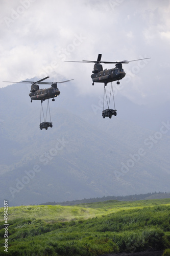 Photo: Helicopters transporting Cars Helicopters transporting Cars