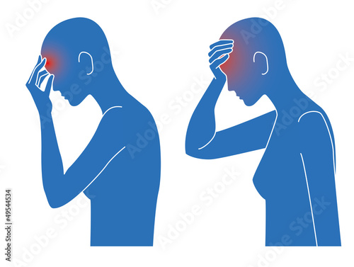 Illustration: 頭痛発熱の症状 頭痛発熱の症状