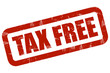 Grunge Stempel rot TAX FREE