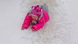 Video: little girl on winter ice slide little girl on winter ice slide