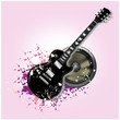 Vector: Rockgitarre mit hintergrund Rockgitarre mit hintergrund