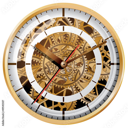 Vector: Wall clock. Vector illustration. Wall clock. Vector illustration.