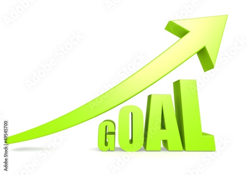 Illustration: Goal with green arrow Goal with green arrow