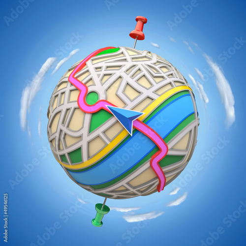 Illustration: GPS concept GPS concept