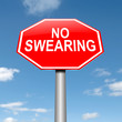 No swearing sign.