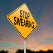 No swearing sign.