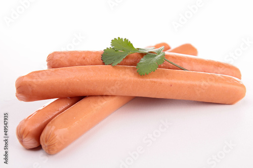 Photo: isolated sausages isolated sausages
