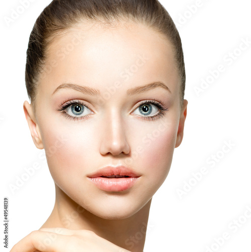 Photo: Beauty Model Girl Portrait. Beautiful Woman Face Beauty Model Girl Portrait. Beautiful Woman Face