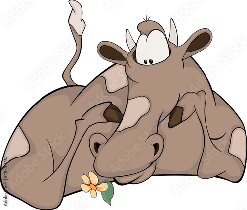 Vector: Lovely happy cow Lovely happy cow