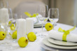 Table set for an event party