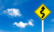 Traffic sign (School warning sign) on white background