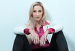 Portrait of beautiful blonde woman