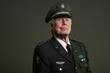 US military general in uniform. Studio portrait.