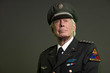 US military general in uniform. Studio portrait.