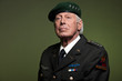 US military general wearing beret. Studio portrait.