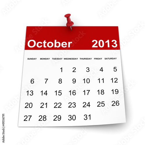 Photo: Calendar 2013 - October Calendar 2013 - October