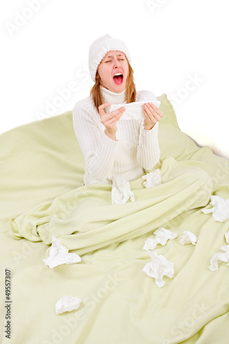 Photo: Sick person about to sneeze Sick person about to sneeze