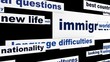 Immigration creative words conceptual design