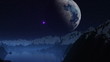 The UFO crosses the sky