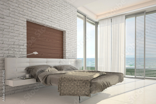 Illustration: Extravagant Exclusive Design Bedroom with sea view Extravagant Exclusive Design Bedroom with sea view