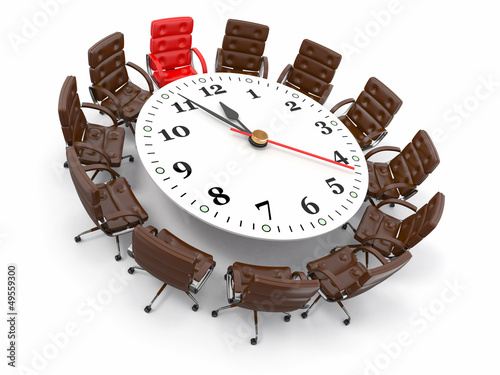 Illustration: Concept of business meeting or brainstorming. 3d Concept of business meeting or brainstorming. 3d