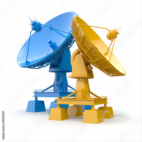 Illustration: Satellite dish. Communiation. Satellite dish. Communiation.