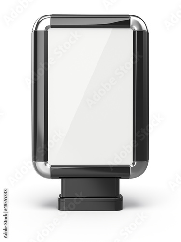 Illustration: Citylight. Blank advertising billboard. 3d Citylight. Blank advertising billboard. 3d