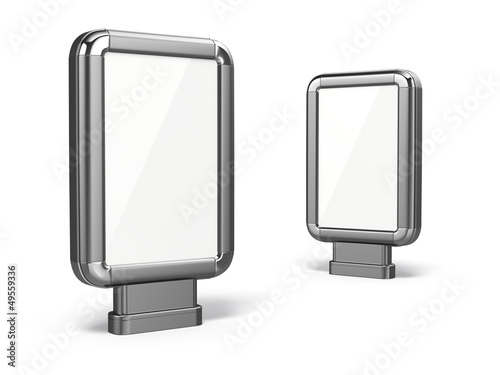 Illustration: Citylight. Blank advertising billboard. 3d Citylight. Blank advertising billboard. 3d