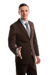 Portrait of a smiling young business man offering a welcoming ha
