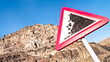 rock slide sign
